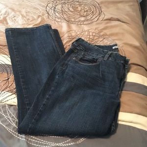Mid rise straight leg jeans